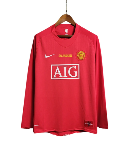 Camisola Manchester United 2008 Principal Manga Cumprida