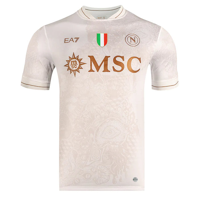 Kit Emporio Armani SSC Napoli Camisola + Calção 25 / 26 Equipamento Secundário