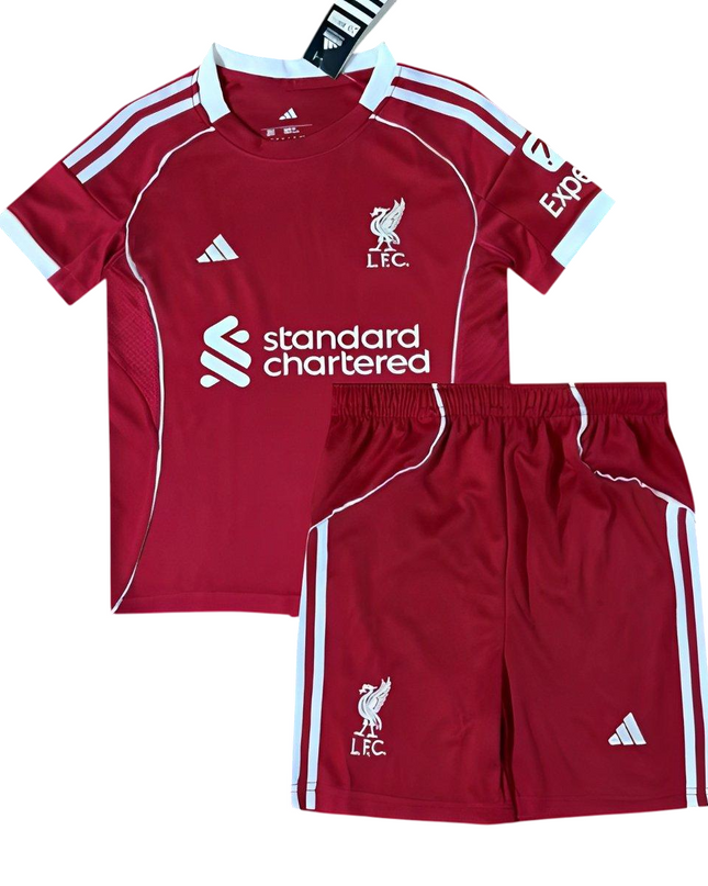 Kit Adidas Liverpool FC Camisola + Calção 25 / 26 Equipamento Principal