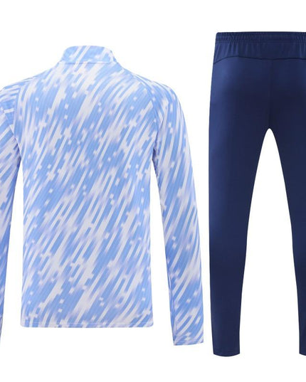 Fato de Treino Manchester City White with Sky Blue Diagonal Stripes